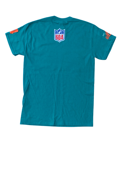 Football Tees - Teal/Orange