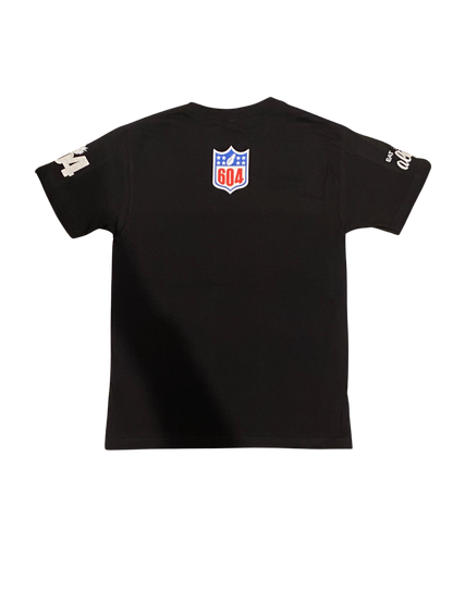 Football Tees - Black/Silver