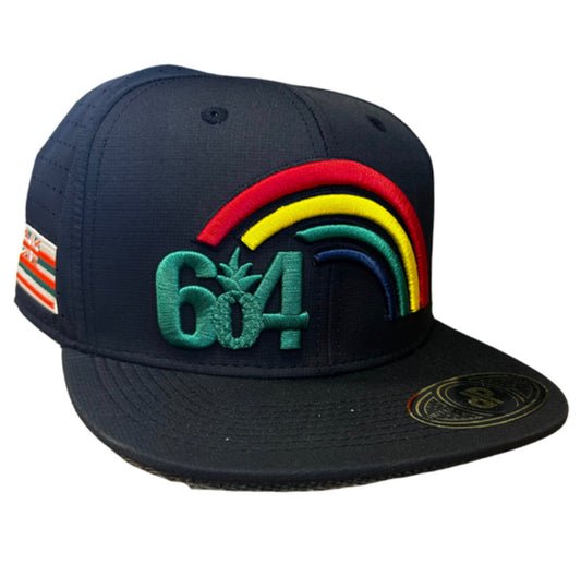 Black Rainbow Hat w/ Green Logo