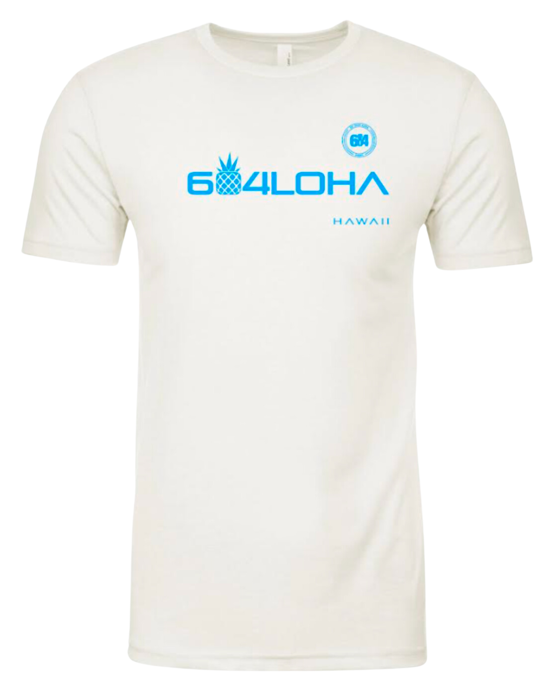 White w/ blue logo Men's T-Shirt 604LOHA