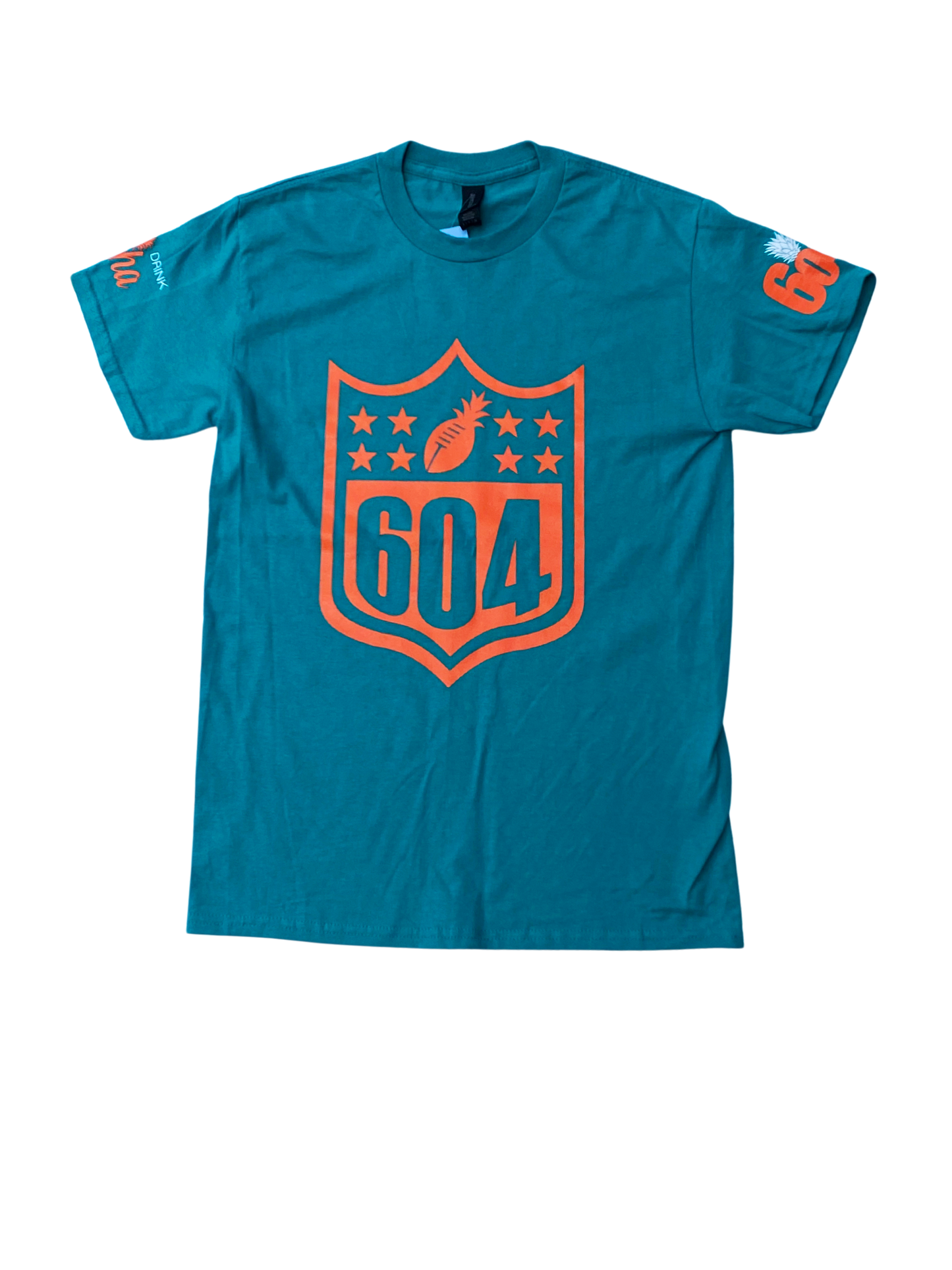 Football Tees - Teal/Orange